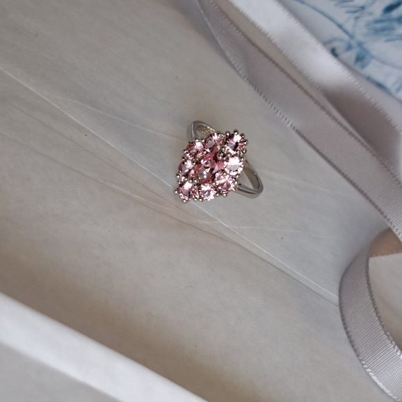 Pink Zircon Cocktail Ring - Picture 8 of 12